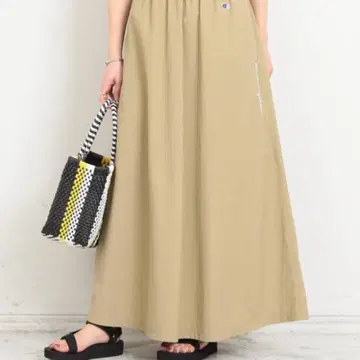 B&Y 별주 Champion 개더 롱 스커트