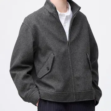 GU 코지 멜톤 스탠드 집업 자켓 L