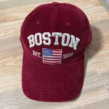 BOSTON 자수 코듀로이 캡