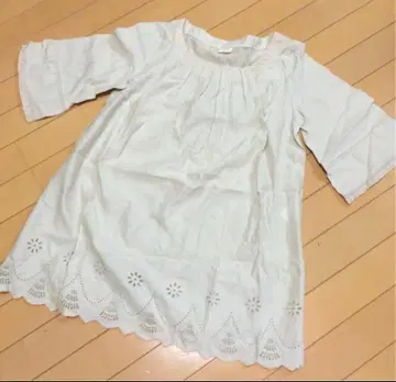 새상품 테치치 Te'chichi 면린넨 7부 소매 튜닉 블라우스