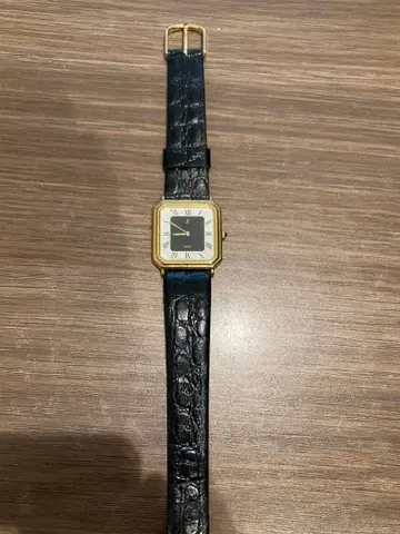 세이코 JF 스퀘어 탱크 블랙 가죽