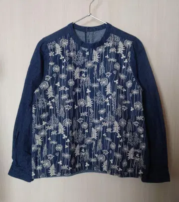 Sunny Clouds 아제미치 자수 데님 상의 M