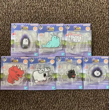 제일복권 냥코 대전쟁 H상 적 캐릭터 아크릴 스탠드 7종 세트