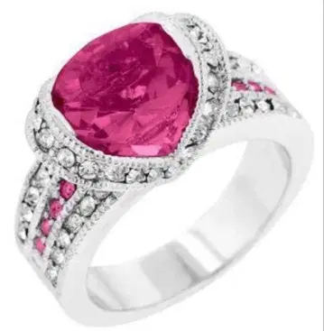 핑크 루비풍 반지 중간 사이즈