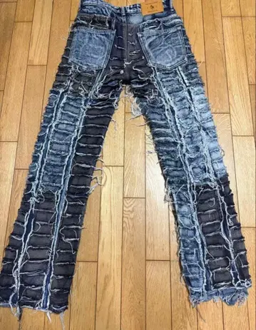 VALABASAS GUAPI풍 크러쉬 데미지 팬츠