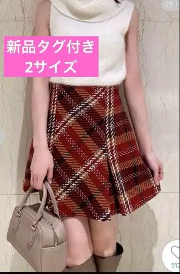 [택 포함 새상품] SNIDEL 로빙 체크 스커트