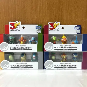 포켓몬 30주년 기념 몬코레 여정의 3마리 세트 4종 간토 ~ 신오