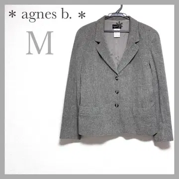 아네스베 자켓 코트 울 라무 캐시미어 혼방 테일러드 자켓