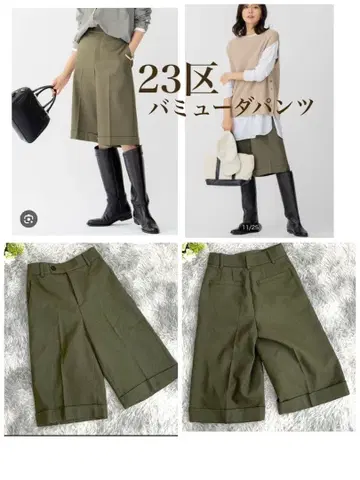 23구 버뮤다 팬츠 올리브 그린