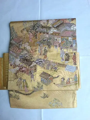 원터치 벨크로 테이프 이중 오비 금실박 락중병풍 그림