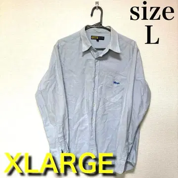 XLARGE 셔츠 봄 봄옷 파랑 블루 스카이블루 긴팔 구제 의류
