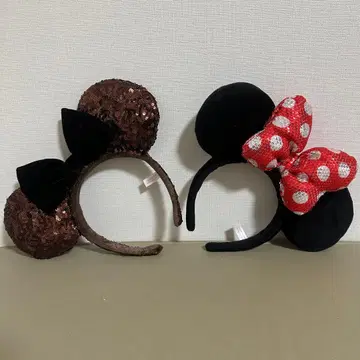 미니 머리띠 2개 일괄 미니 마우스 스팽글