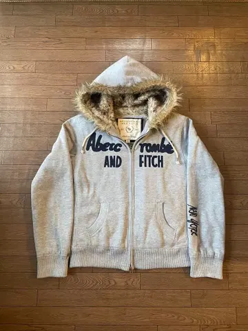 Abercrombie and Fitch 퍼 후드티 L 아바클로 y2k