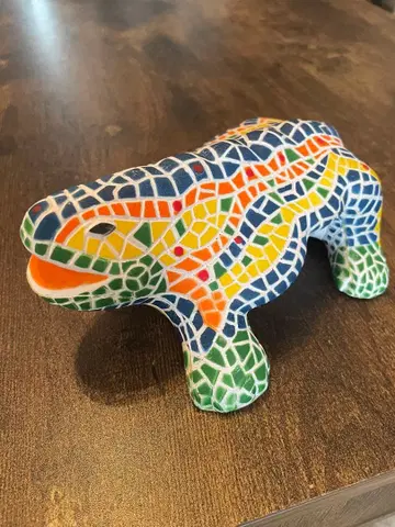 바르셀로나 가우디 구엘 도마뱀 봉제 인형 오브제 다나카 미나미