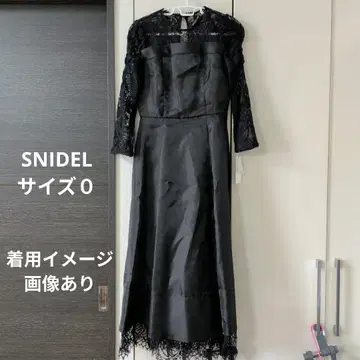 SNIDEL 블랙 롱 원피스 사이즈 0