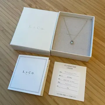 K10 스톤 목걸이 L&Co 아쿠아 마린