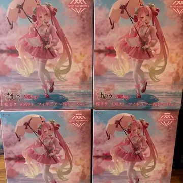 하츠네 미쿠 벚꽃 미쿠 AMP 피규어 벚꽃 드레스 ver. 4체 세트