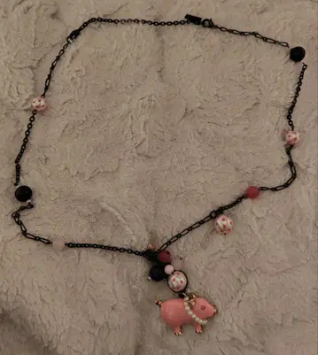 안나수이 ANNA SUI 돼지 리버서블 체인 목걸이