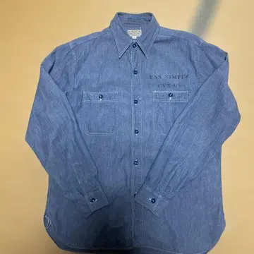 버즈릭슨 샴브레이 데님 셔츠 스텐실