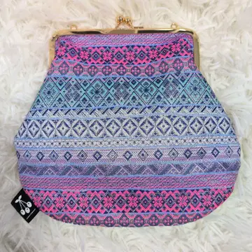 펠리시모 교토 직조 가마구치 파우치 카와이 컴퍼니 핑크