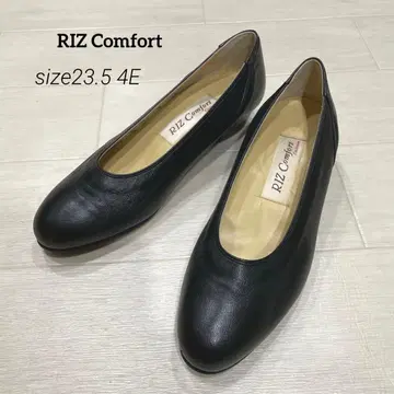 RIZ 23.5 4E 일본제 블랙 천연 가죽 펌프스 출퇴근 포멀 관혼상제