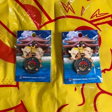포켓몬 센터 오키나와 로고 핀즈 피카츄 윈디 2개 세트