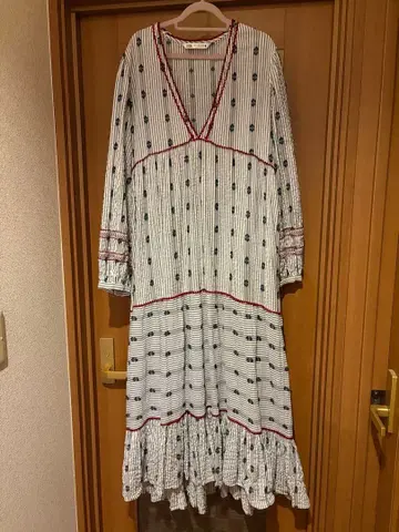 ZARA 스트라이프 보헤미안 패턴 롱 원피스