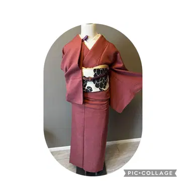 이로무지 기모노 순수 실크 문 없음 기장 147 화장 63