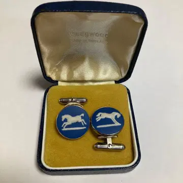 웨지우드 재스퍼 호스 말 커프스링크 파랑