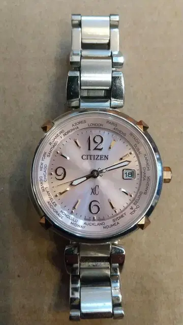 CITIZEN 시티즌 손목시계 XC 솔라 데이트 티타늄