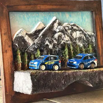 사진 프레임 디오라마 풀백 임프레자 랠리카 2대 포함