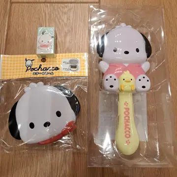 산리오 포차코 빗 거울 빗 지우개 3종 세트