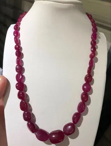 [한정 가격 인하] 루비 목걸이 대형 특주품