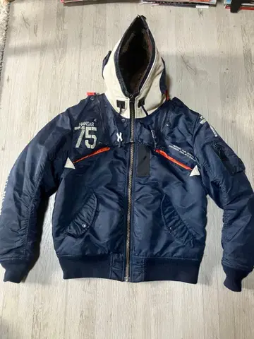 AVIREX MA-1 REMODEL 네이비 M 사이즈