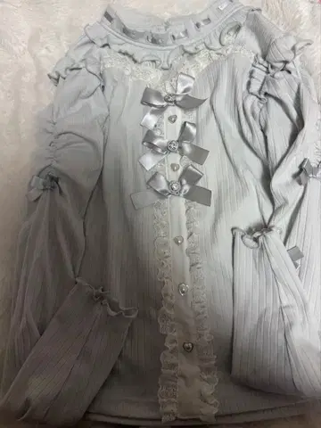 노에미 아가씨 3단 리본 쁘띠 하이 티셔츠 색스