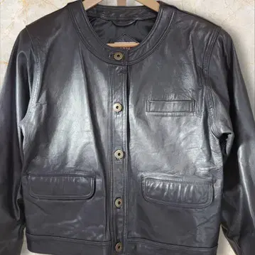 라이더 자켓 램 가죽 XL 노카라 이탈리아제