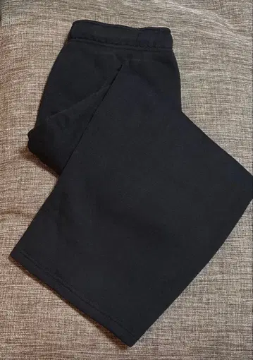 GU 헤비웨이트 맨투맨 배럴 레그 BLACK L 기장 짧음