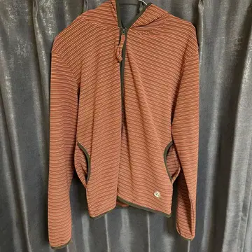 COYSEIO 스트라이프 플리스 후드 집업