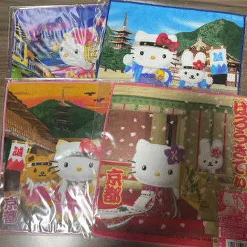 헬로키티 고토치키티 손수건 미니 타월 교토 마이코 신센구미