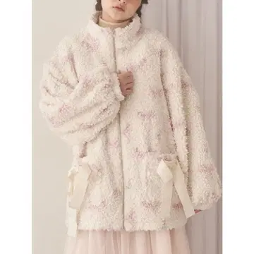 메리제니 Fluffy Tulip Boa Blouson