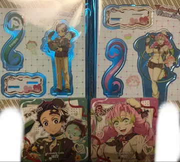 귀멸의 칼날 발렌타인 아크릴 스탠드 코스터 탄지로 미츠리