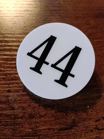 토카시 요시히로전 굿즈 시험 번호판 히소카 (스티커 없음)