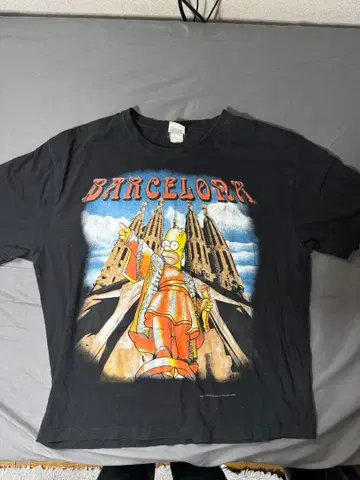 90s The Simpsons Homer Barcelona 티셔츠
