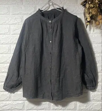 nest Robe 네스트로브 린넨 스탠드 프릴 블라우스