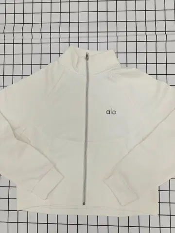 alo 하이넥 집업 트레이닝복 화이트