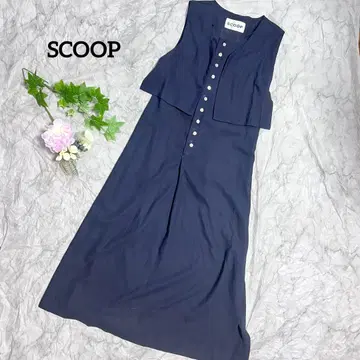 [ 새상품급 ] SCOOP 슬리브리스 롱 원피스 사이즈 M 네이비