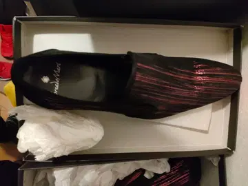 Tornadomart 스트라이프 호일 샤프 슬립온 드레스 슈즈