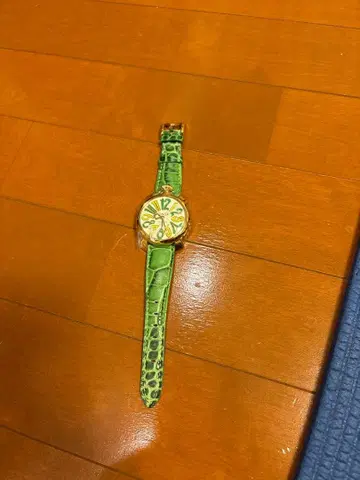 미사용 GaGa MILANO 마누아레 그린 골드 박스 포함 가가밀라노