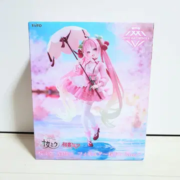 벚꽃 미쿠 AMP+ 피규어 벚꽃 드레스 하츠네 미쿠