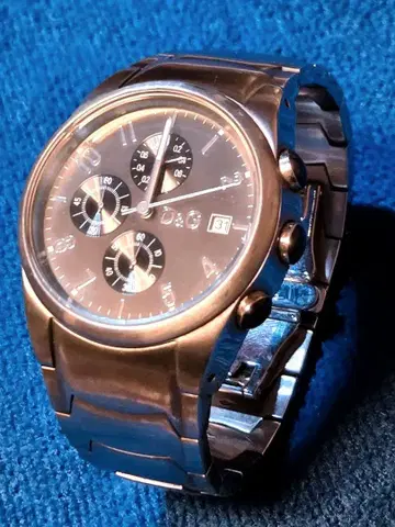 D&G 크로노그래프 손목시계 스테인리스 배터리 방전